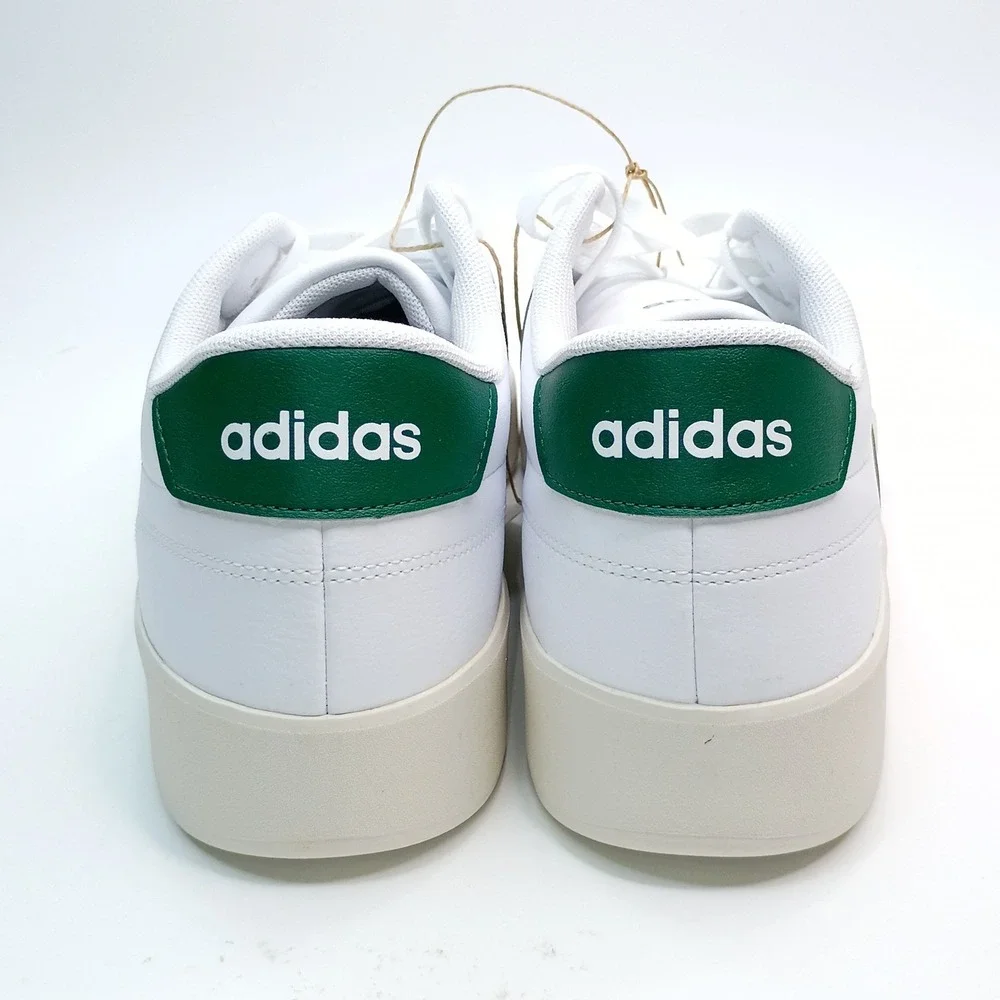 Adidas Breaknet 3.0 Sneakers Men Size 12 White Green Synthetic Leather JR3549